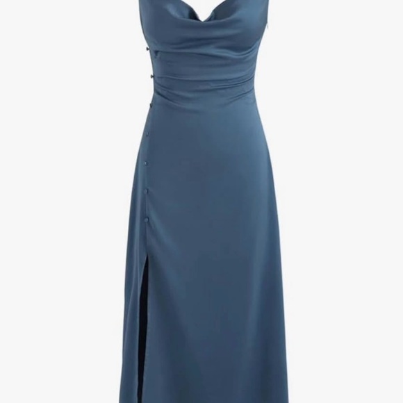Cider Dresses & Skirts - Cider Elegant Blue Sleeveless Dress